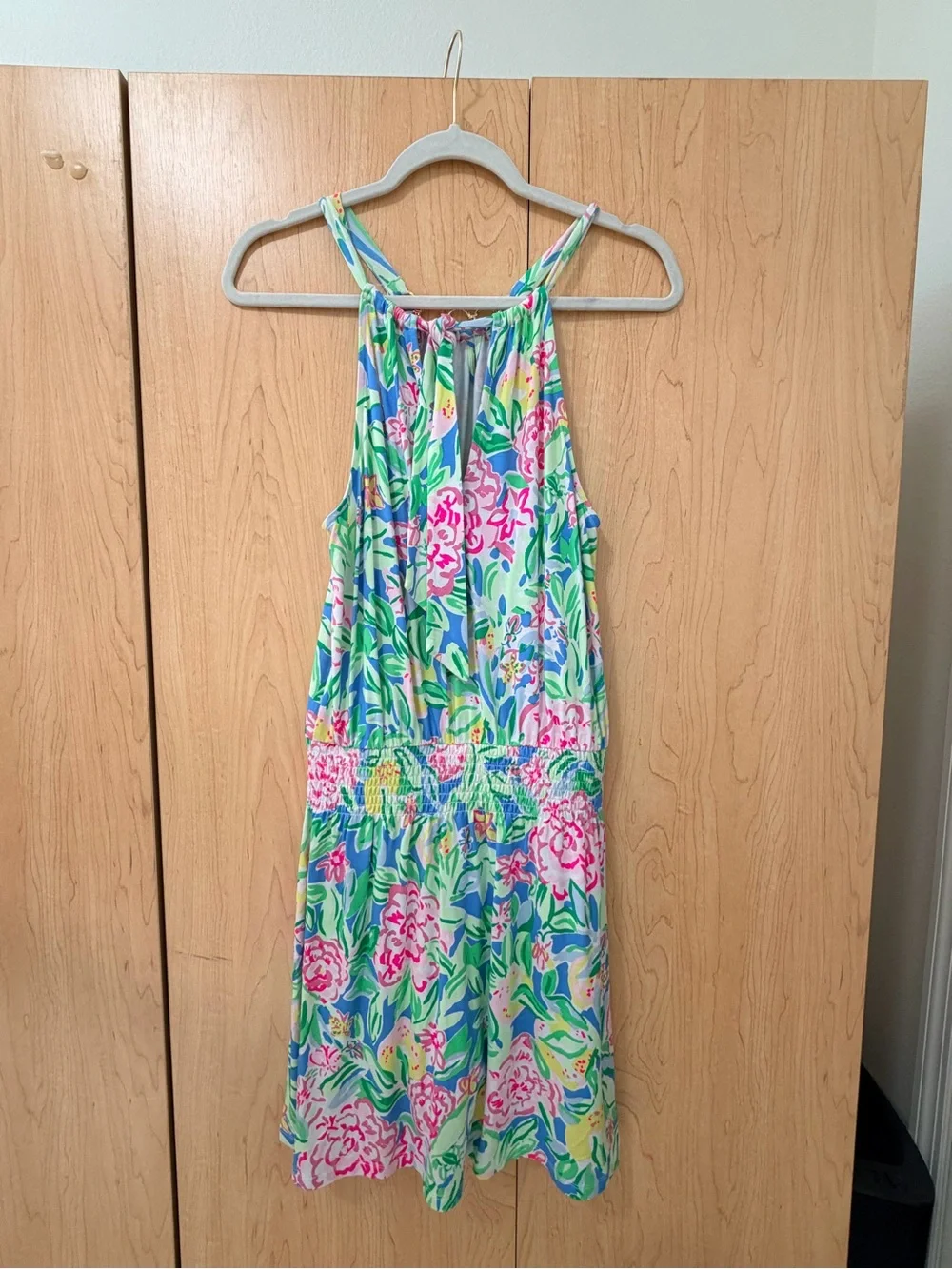 Lilly Pulitzer Mint, Pink & Blue Floral Halter Dress - Picture 2 of 3